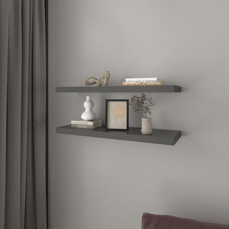 Set of Two Floating Shelves for Living Room Display