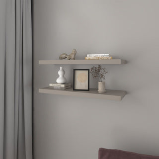 Floating Shelf Dallas Set - Elegant Taupe Shelves for Living Room Decor