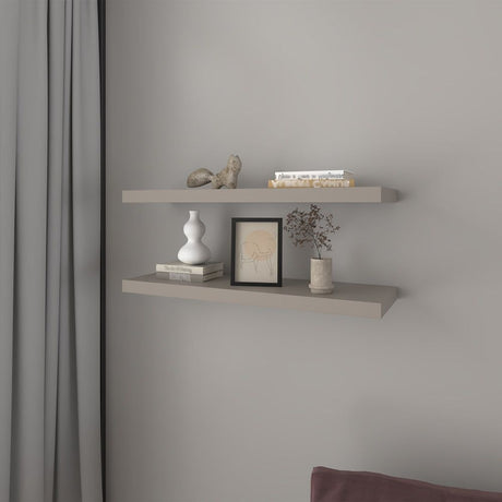 Floating Shelf Dallas Set - Elegant Taupe Shelves for Living Room Decor