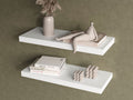 Floating Shelf Dallas Set of Two – Sleek White Manufactured Wood
