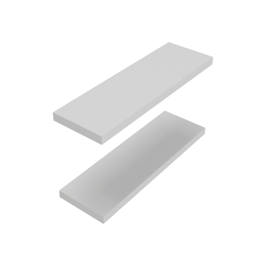 Floating Shelf Dallas Set of Two – Sleek White Manufactured Wood