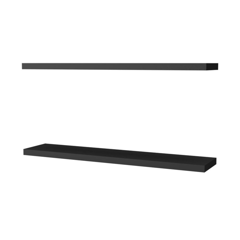 Set of Two Wall-Mounted Floating Shelves – Modern Natural Design