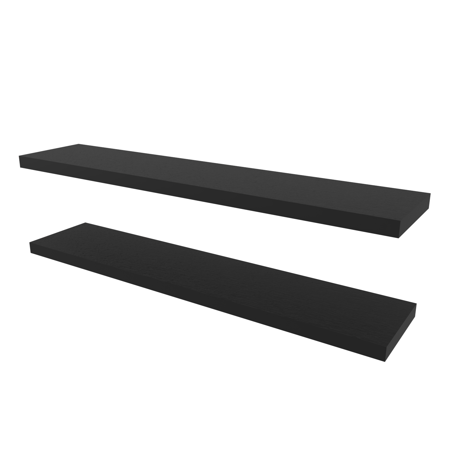 Set of Two Wall-Mounted Floating Shelves – Modern Natural Design