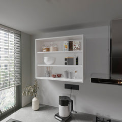 Three-Shelf Floating Wall Shelf for Kitchen Organization