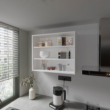 Three-Shelf Floating Wall Shelf for Kitchen Organization