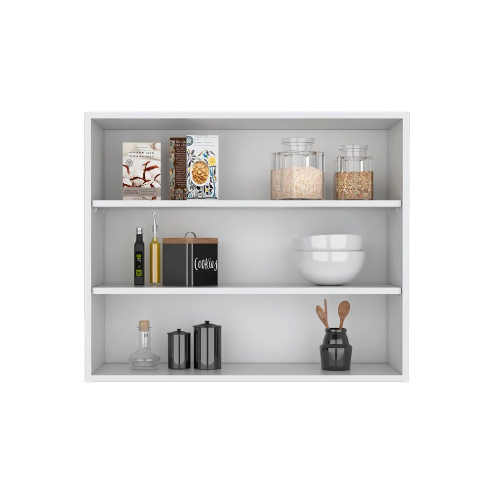Three-Shelf Floating Wall Shelf for Kitchen Organization