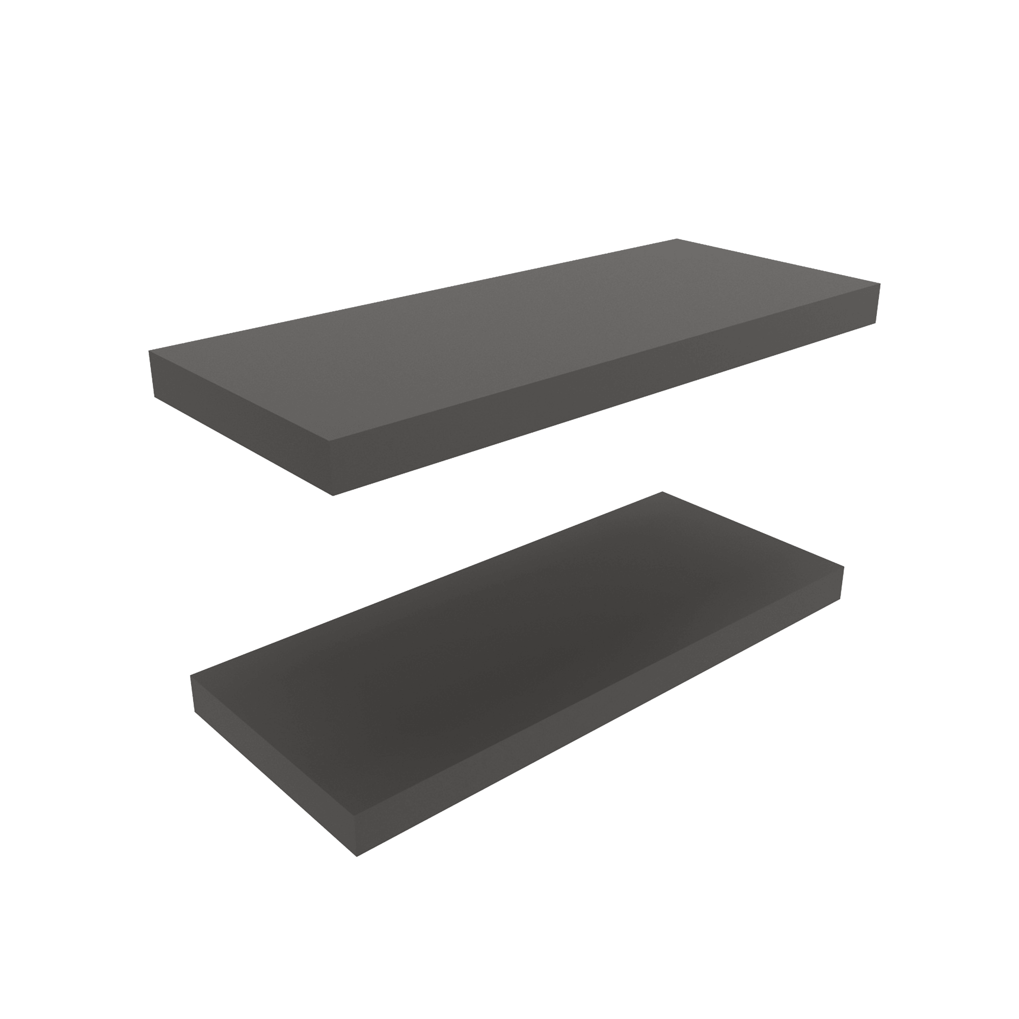 Floating Shelves Set - 2 Shelf Wall Mount Display
