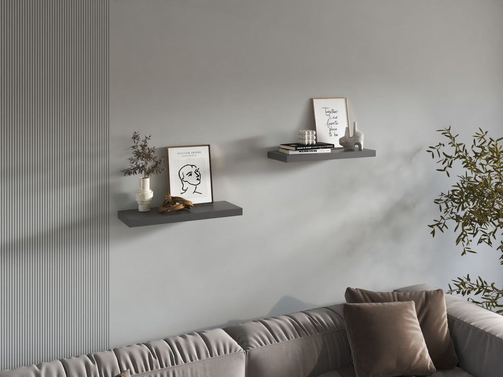 Floating Shelves Set - 2 Shelf Wall Mount Display