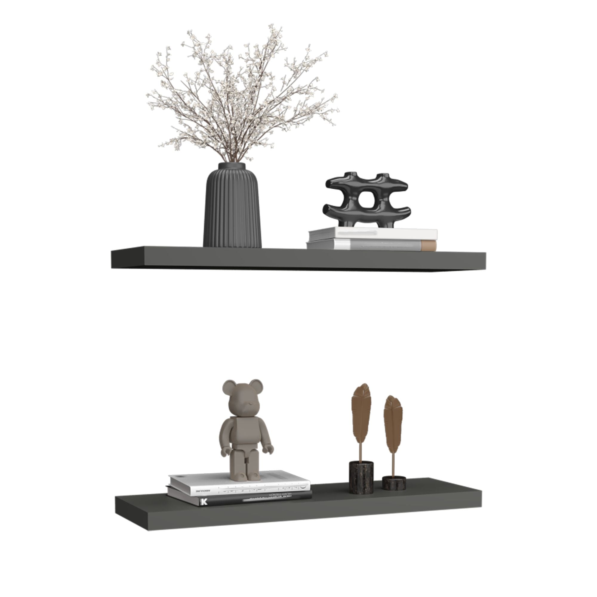 Floating Shelves Set - 2 Shelf Wall Mount Display