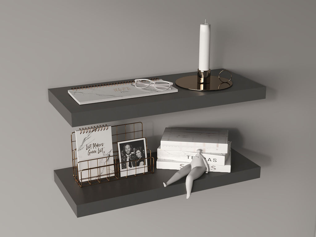 Floating Shelves Set - 2 Shelf Wall Mount Display