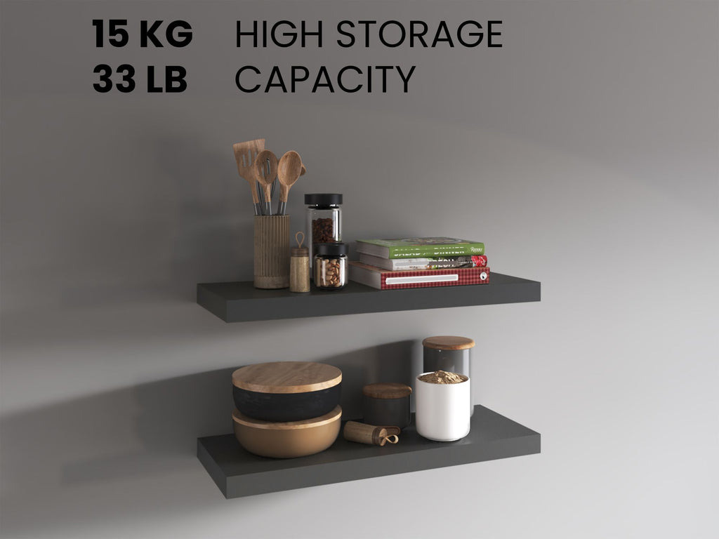 Floating Shelves Set - 2 Shelf Wall Mount Display