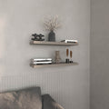 Taupe Floating Shelves for Modern Wall Display