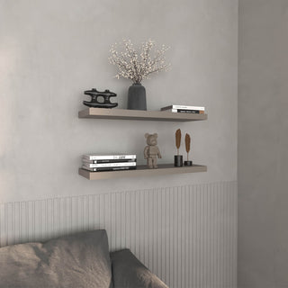 Taupe Floating Shelves for Modern Wall Display