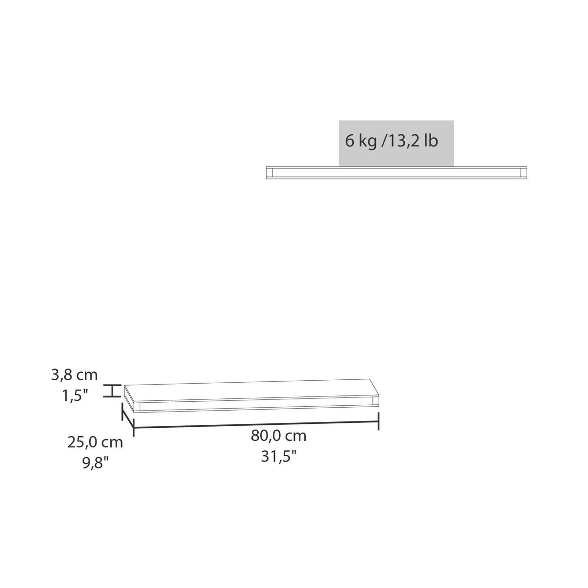 Taupe Floating Shelves for Modern Wall Display