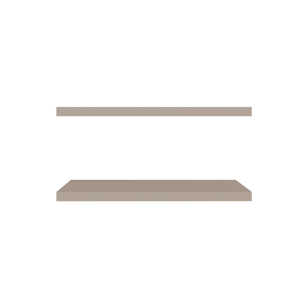 Taupe Floating Shelves for Modern Wall Display
