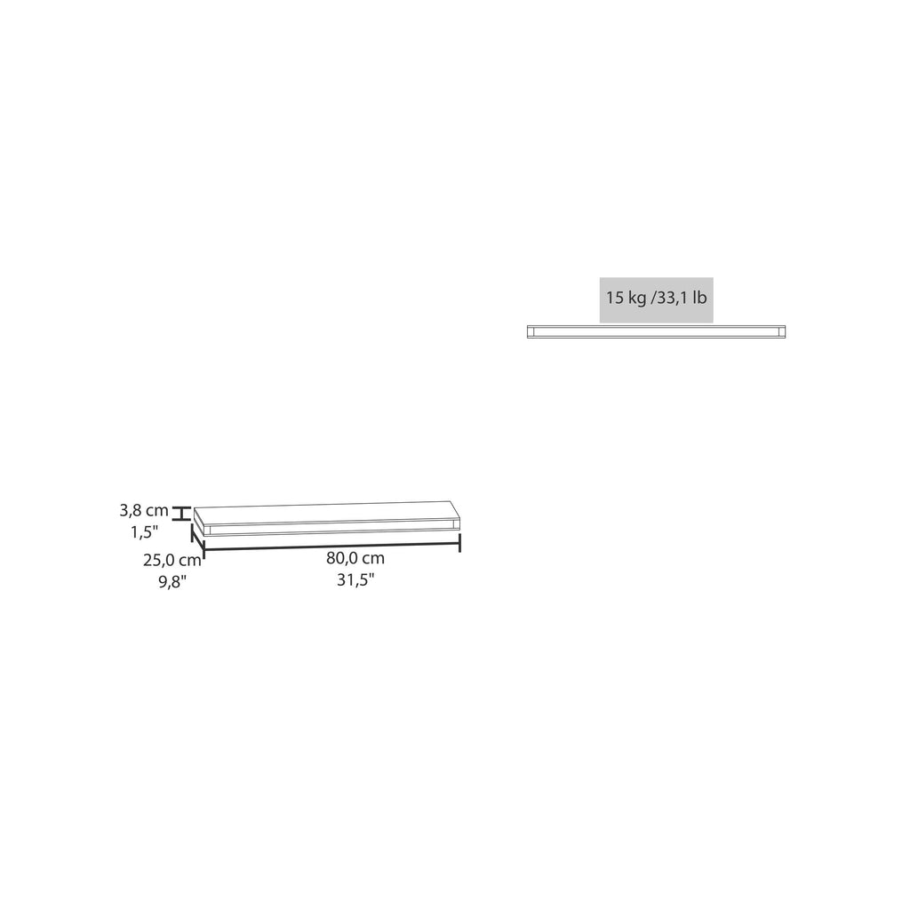 Taupe Floating Shelves for Modern Wall Display
