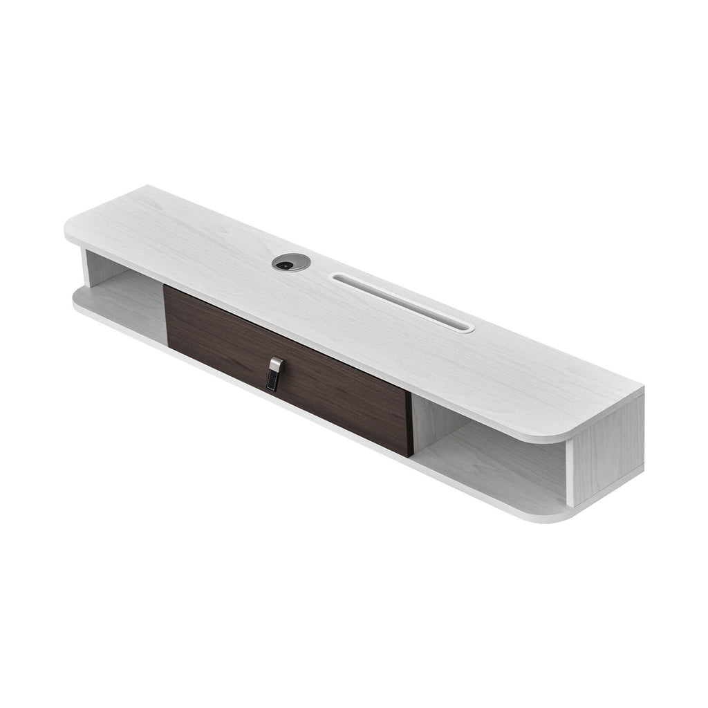 Wall Mount TV Stand with Storage Cabinets & Cable Management