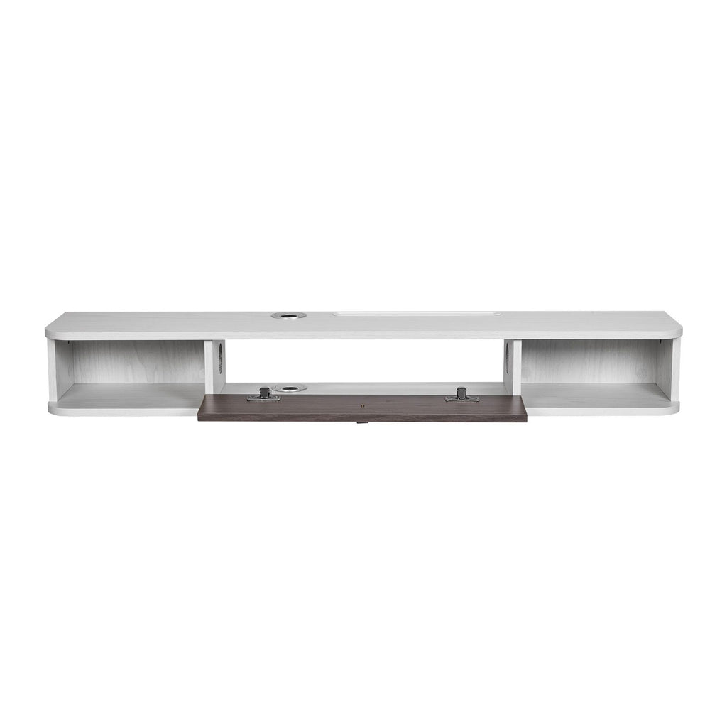 Wall Mount TV Stand with Storage Cabinets & Cable Management