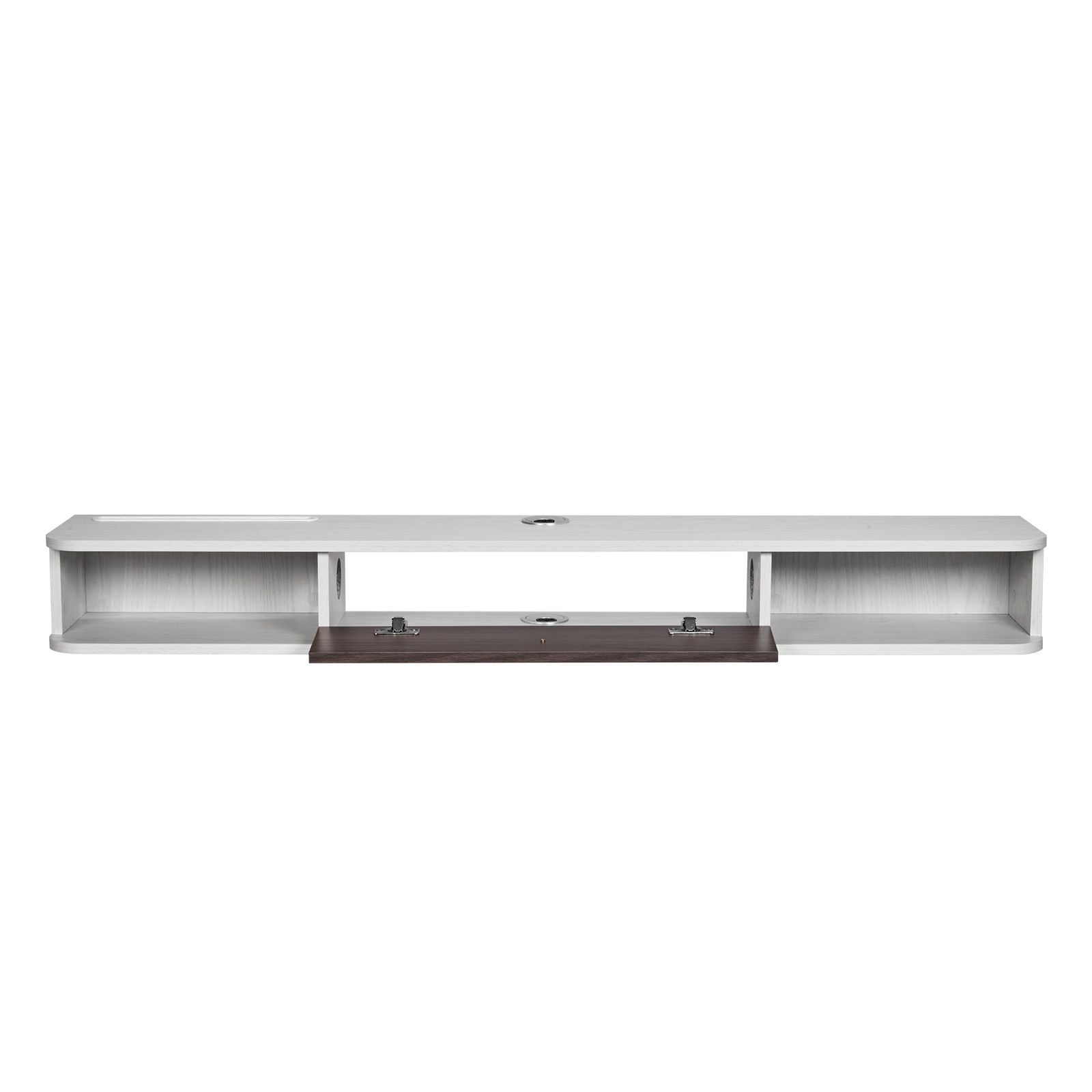 Floating TV Stand with Storage Cabinet and Cable Management
