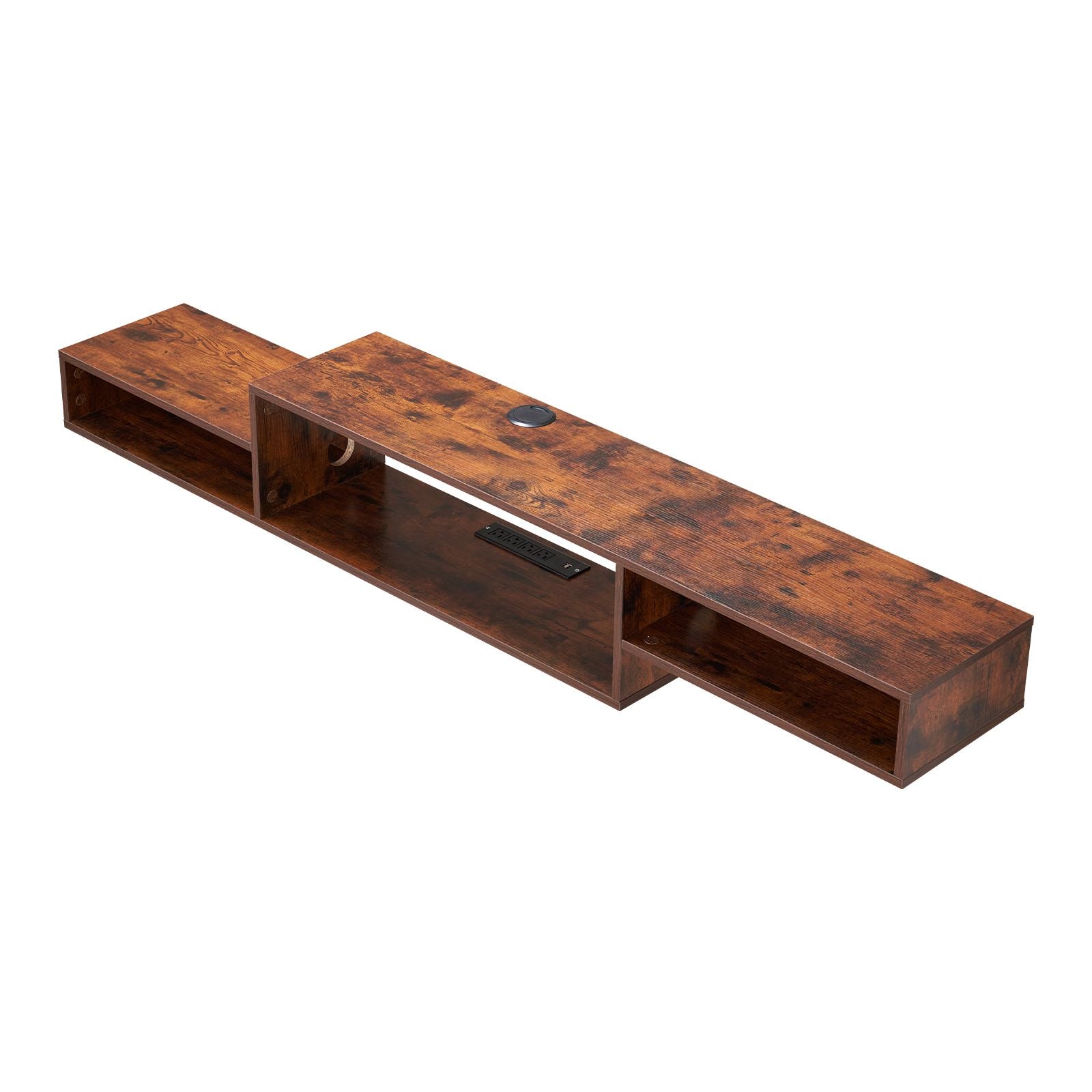 70- Floating TV Stand with Power Outlets and Storage