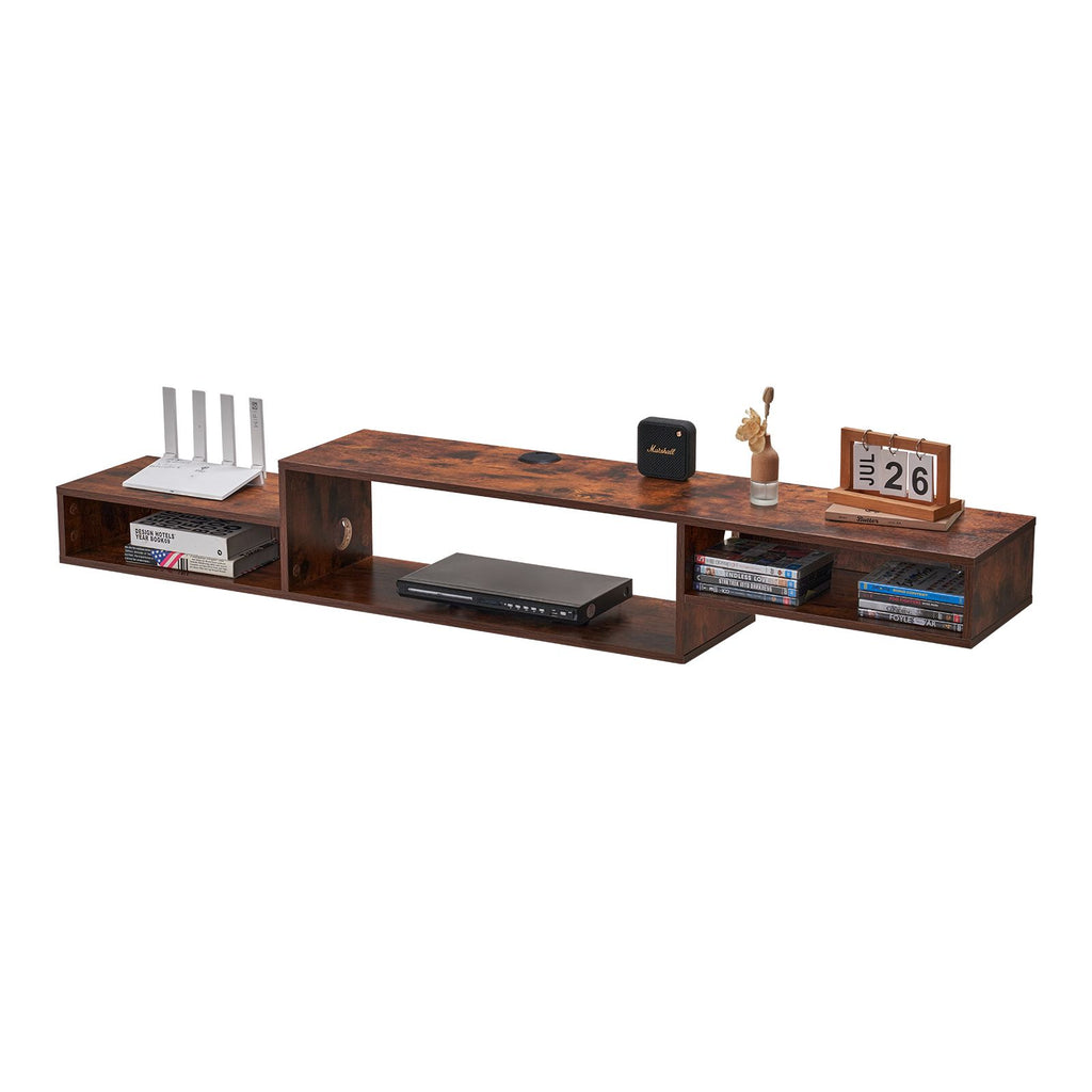 70- Floating TV Stand with Power Outlets and Storage