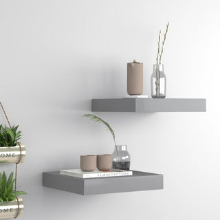 Stylish Floating Wall Shelves – Set of 2 with Invisible Mounting System