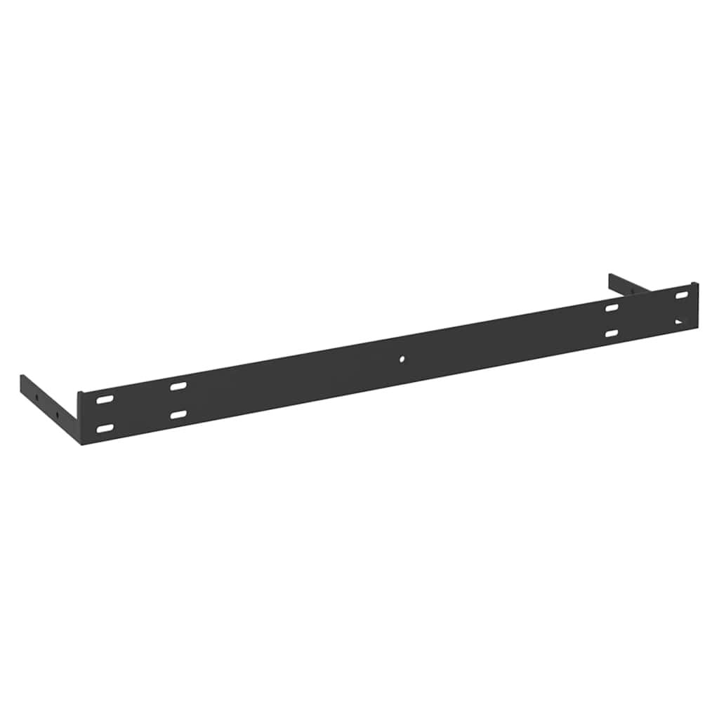 Oak and White Floating Shelves with Concealed Mounting