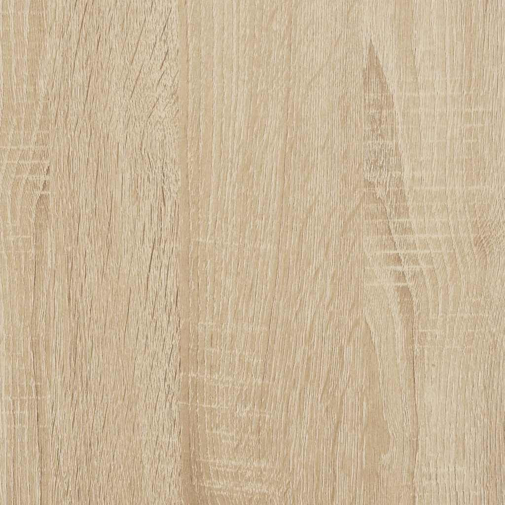 Oak and White Floating Display Shelves, Set of Two