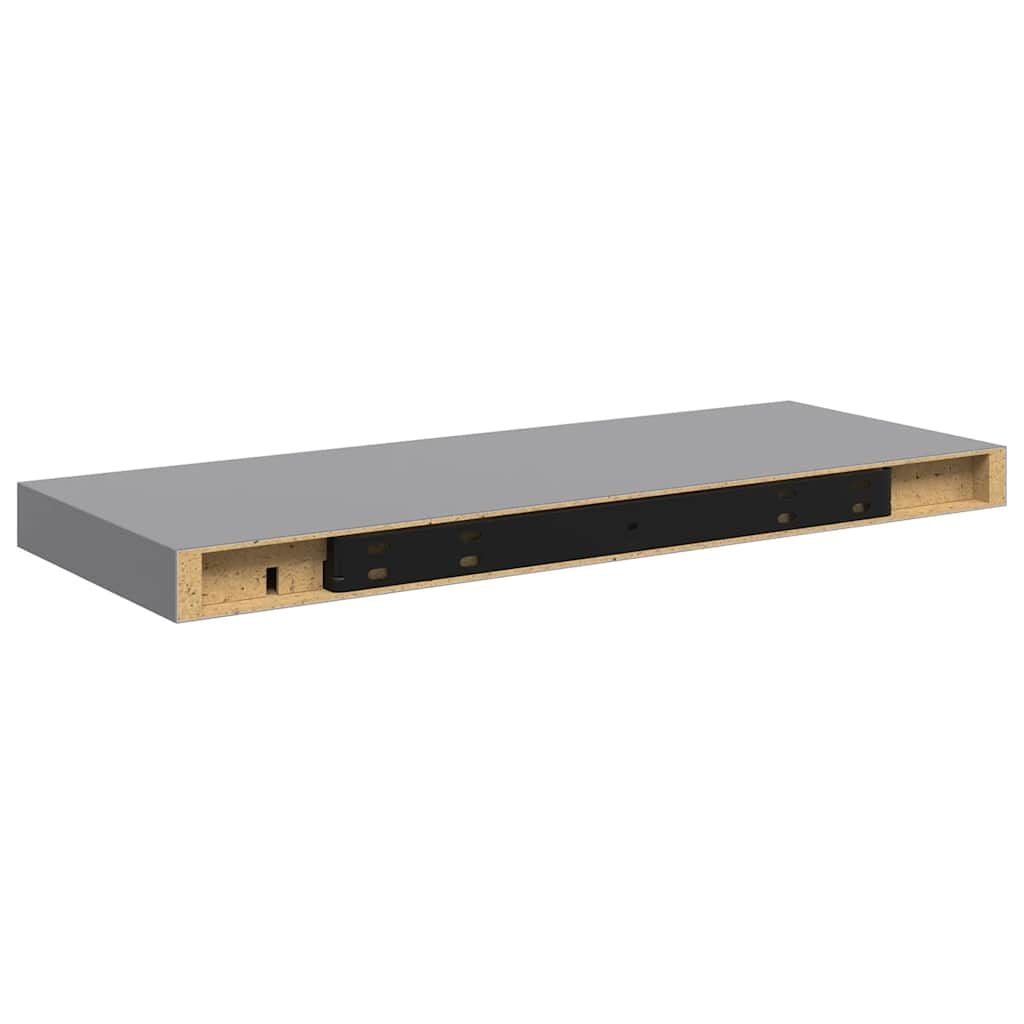 Gray Floating Wall Shelves Set of 4 – Display Collectibles with Style