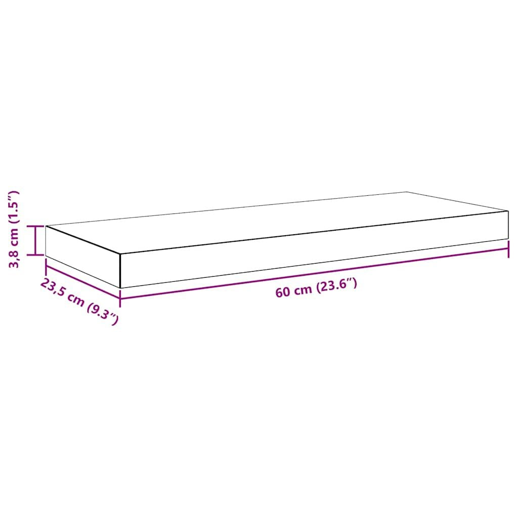 Gray Floating Wall Shelves Set of 4 – Display Collectibles with Style