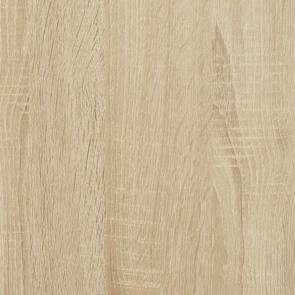 Oak and White Floating Display Shelves, Set of Four