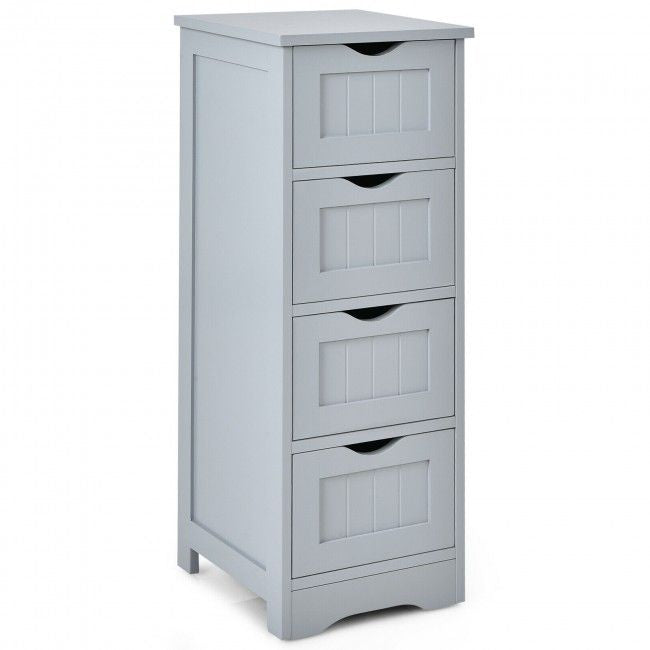 Modern White Storage Cabinet with Spacious Drawers