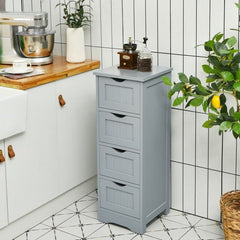 Modern White Storage Cabinet with Spacious Drawers