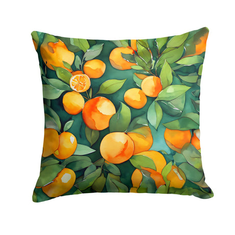 Florida Orange Blossom Watercolor Throw Pillow