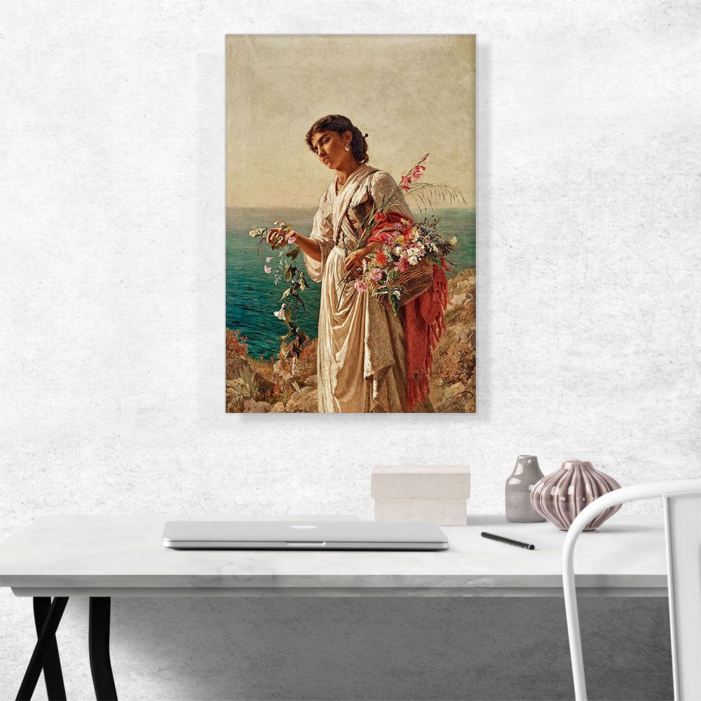 Flower Girl Colorful Wall Art Print
