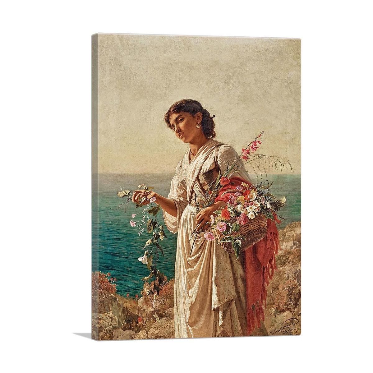 Flower Girl Colorful Wall Art Print