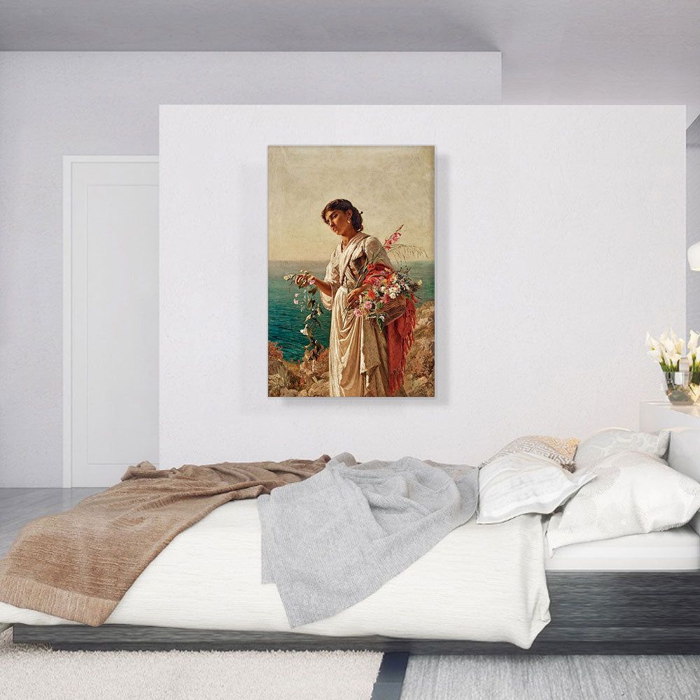 Flower Girl Colorful Wall Art Print