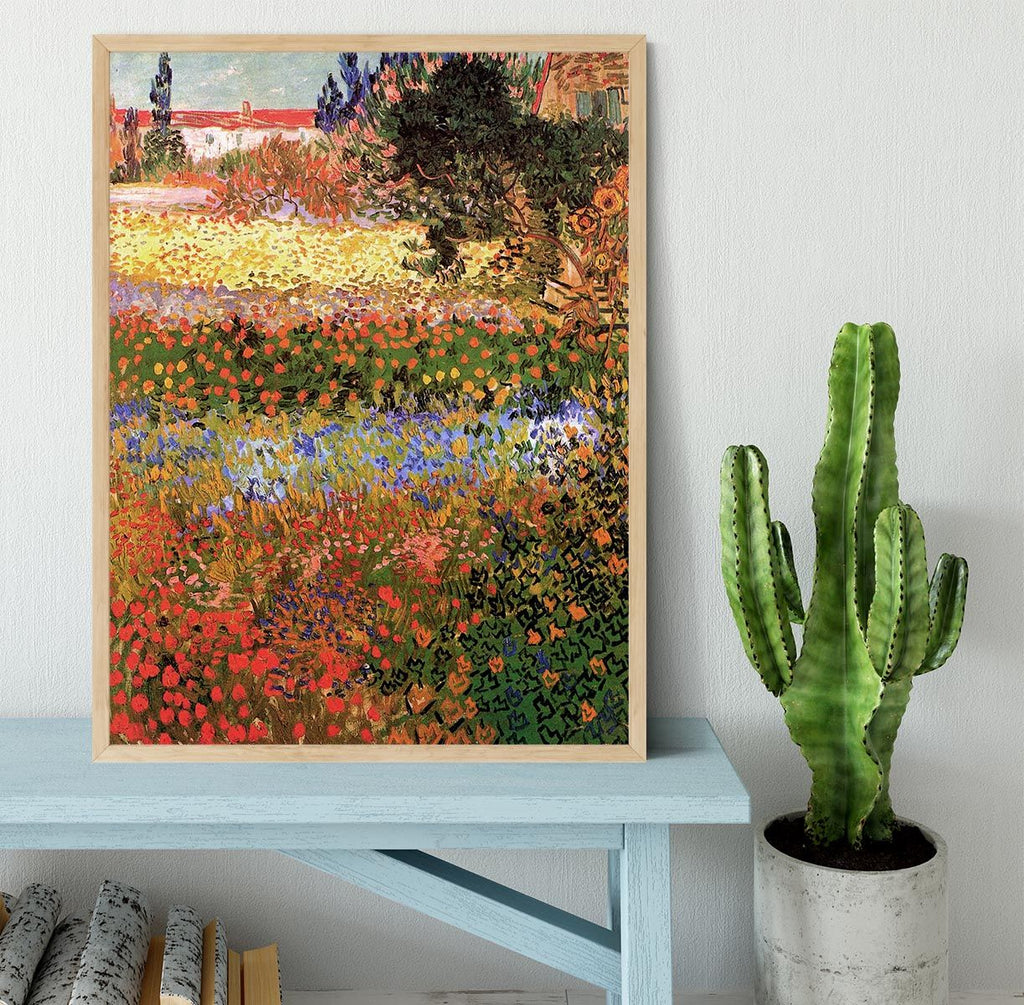 Handmade Framed Print of Van Gogh's Flowering Garden