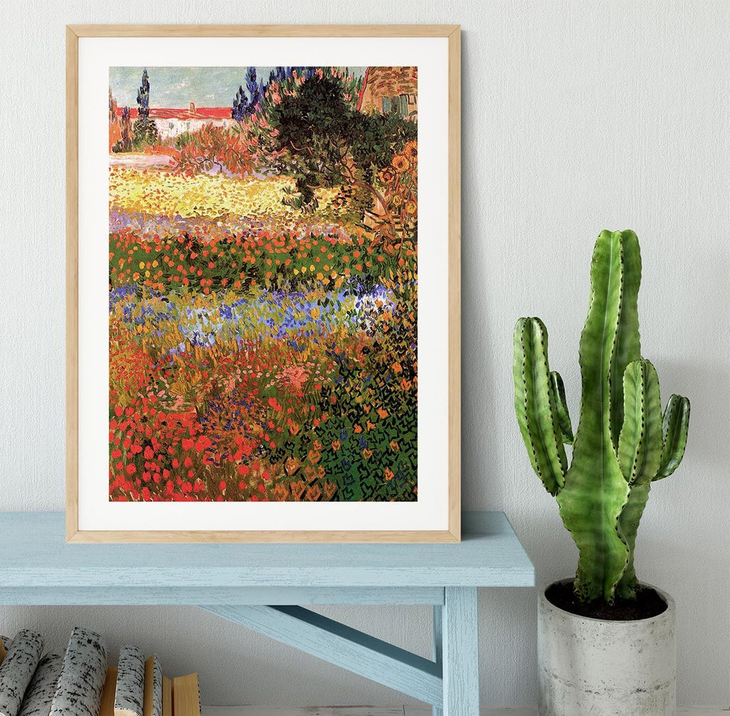 Handmade Framed Print of Van Gogh's Flowering Garden