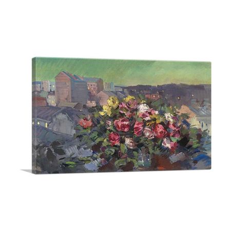 Flowers Over The City Floral Urban Wall Art