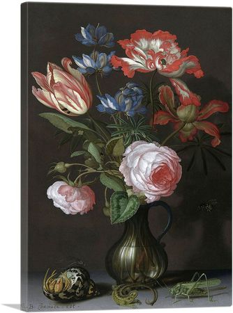 Flowers with Grasshopper 1630