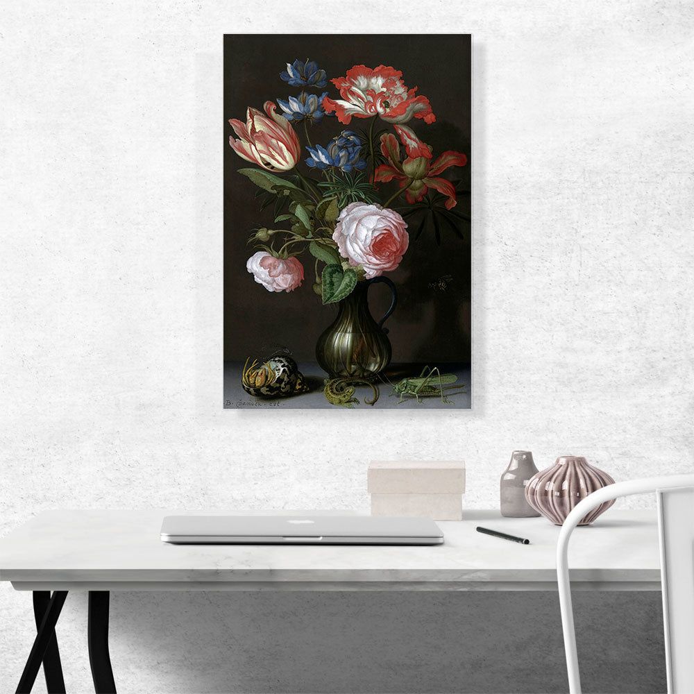 Flowers with Grasshopper 1630