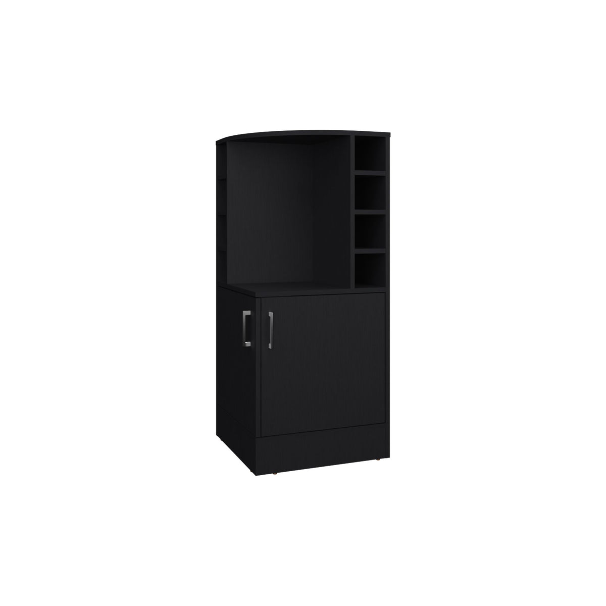 Corner Bar Cabinet with Wine Rack, Open Shelves, and Hidden Storage