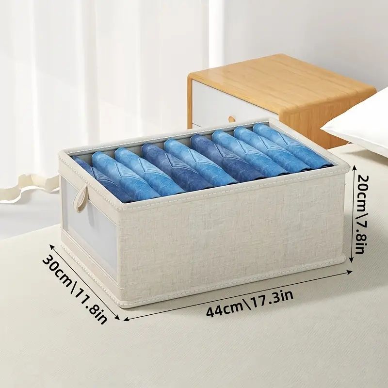 Foldable Clothes Storage Box with Viewing Window – Wardrobe and Pants Organizer - 40cm*30cm*20cm