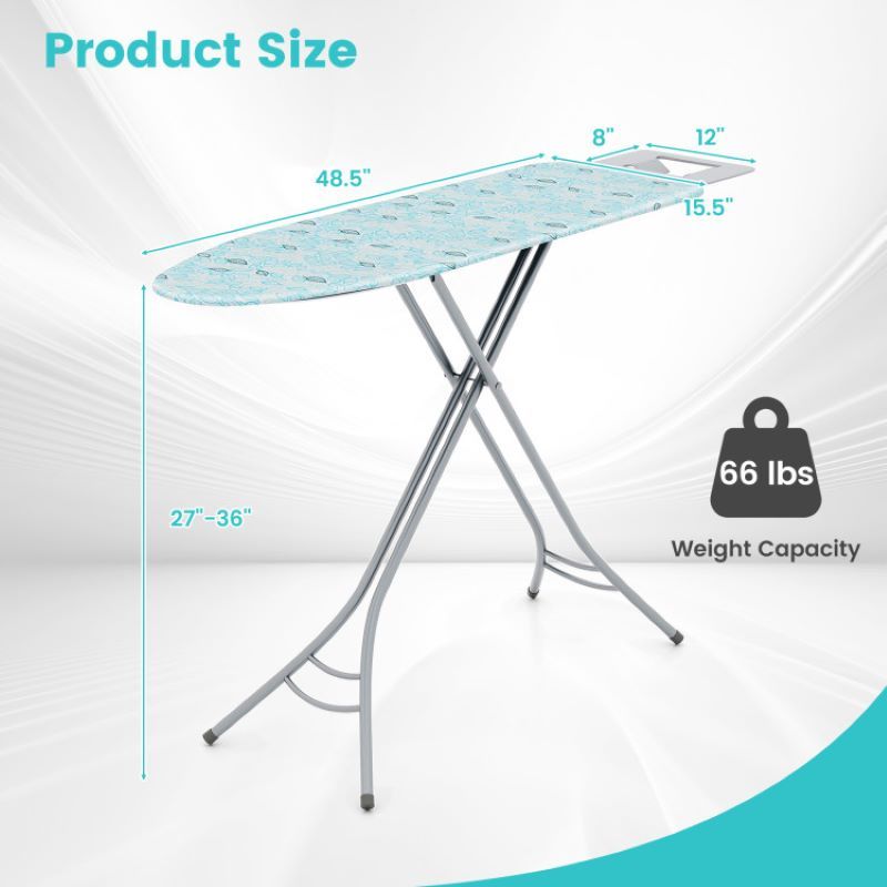 Foldable Household Ironing Board with Iron Rack