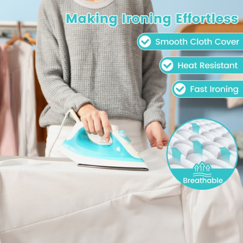 Foldable Household Ironing Board with Iron Rack