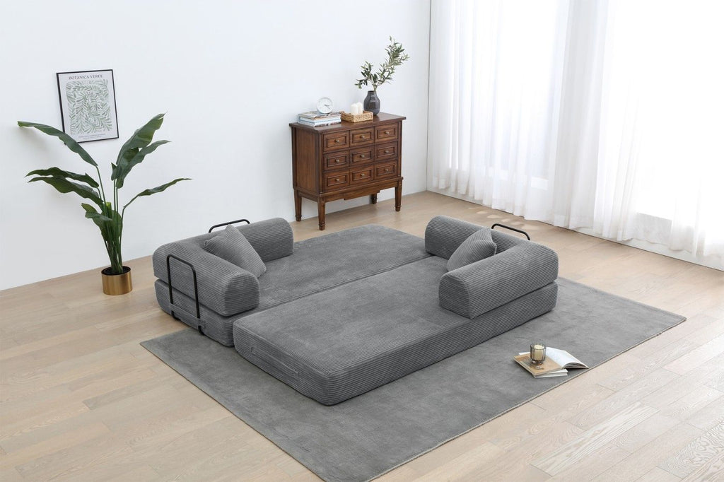 Foldable Sofa Bed, 77.9'' Folding Floor Couch, Compressed Convertable Sleeper Sofa, Memory Foam Couc