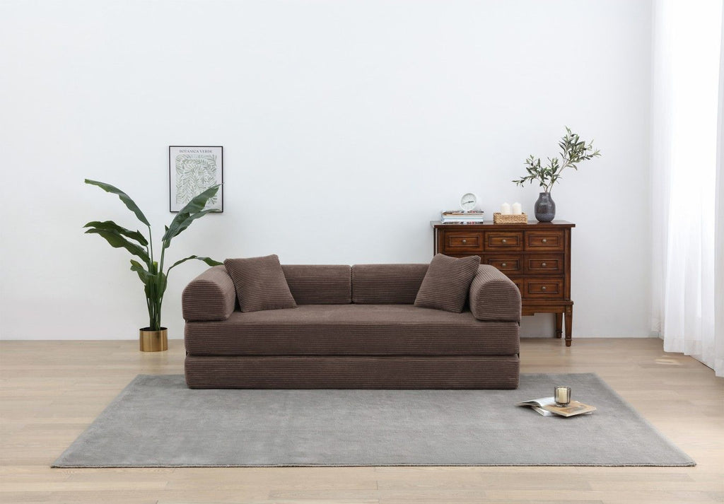 Foldable Sofa Bed, 77.9'' Folding Floor Couch, Compressed Convertable Sleeper Sofa, Memory Foam Couc