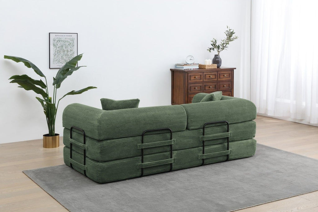 Foldable Sofa Bed, 77.9'' Folding Floor Couch, Compressed Convertable Sleeper Sofa, Memory Foam Couc
