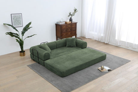 Foldable Sofa Bed, 77.9'' Folding Floor Couch, Compressed Convertable Sleeper Sofa, Memory Foam Couc
